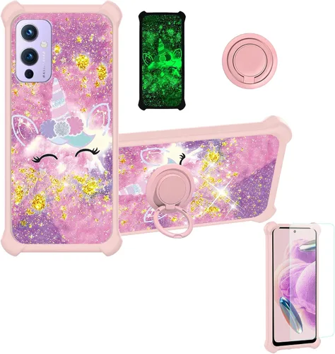 Miniatura 15 de jioeuinly JSF-DJS - Funda compatible con Nothing Phone 2a con protector de pantalla de vidrio templado, policarbonato duro + silicona suave, soporte