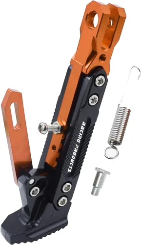 Miniatura 13 de Caballete de motocicleta universal ajustable con soporte lateral para pie, caballete de estacionamiento para motocicleta eléctrica, soporte lateral