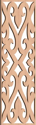 Miniatura 77 de Keene Paneles de pared decorativos de madera con calado, 9 3/8 pulgadas de ancho x 24 3/8 pulgadas de alto x 1/4 de alto, roble rojo rojo (Red Oak)