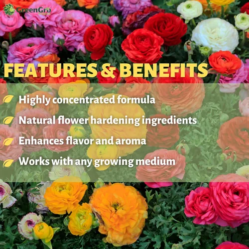 Miniatura 3 de GreenGro Flower Finisher - Fertilizante orgánico NPK y potenciador de floración grande para plantas en flor/nutrientes ideales para maximizar