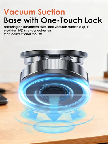 Miniatura 6 de Soporte magnético para teléfono de coche al vacío con imanes fuertes, soporte ajustable de 360° para teléfono celular, soporte plegable Magsafe