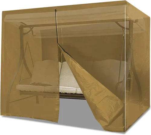Miniatura 7 de BenefitUSA Cubierta de columpio de hamaca de 3 plazas para muebles de exterior Protector protector de porche (verde)