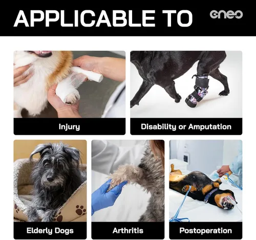 Miniatura 4 de Arnés de elevación Cneo para perros, cabestrillo para perros medianos y grandes, arnés ajustable para perros para patas traseras, arnés