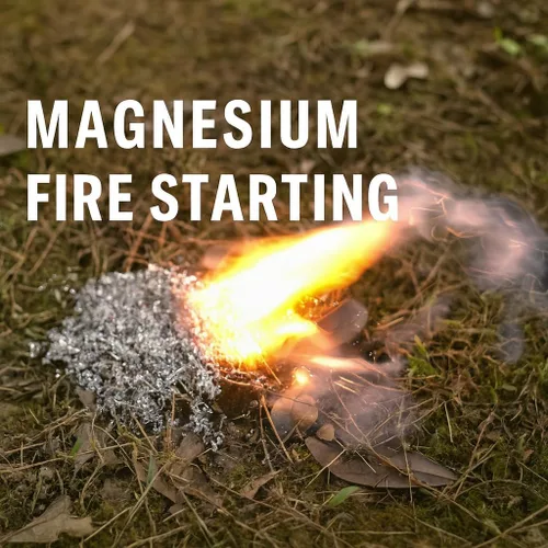 Miniatura 7 de Kit de iniciación de fuego, paquetes de afeitado de magnesio 6/8 + 20/40 resistentes al agua y a prueba de viento Ferro Rod Striker - Kit