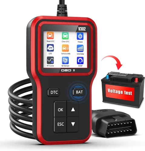 Miniatura 10 de Escáner OBD2 con batería de actualización y probador - Herramienta de diagnóstico para autos que comprueban la luz del motor y la preparación
