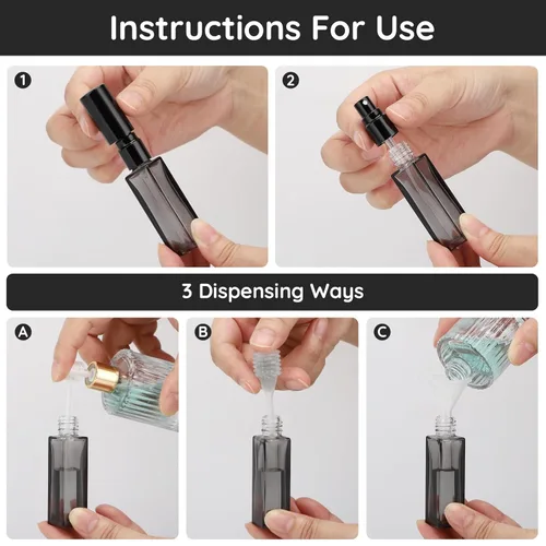 Miniatura 3 de Segbeauty Botellas de Perfume de Viaje Recargables, Contenedores de Perfume de Vidrio de 10ML con Rociador con Embudo y Pipeta, 5PCS 10PCS Mixto