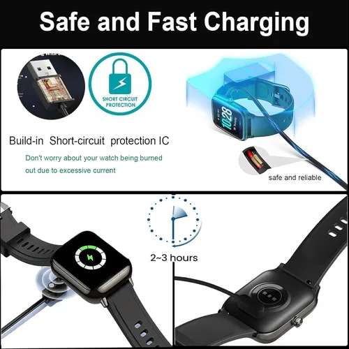 Miniatura 5 de Withit Giga Smart Watch Charger, paquete de 2 [modelo A + modelo B, solo un ajuste] Cable de carga para Withit App Giga Smartwatch Cable de carga