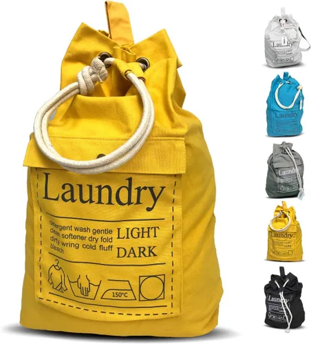 Teeo - Bolsa de lavandería - Artículos esenciales para el dormitorio - Bolsas de lavandería de viaje - Esenciales universitarios - Mochila grande y
