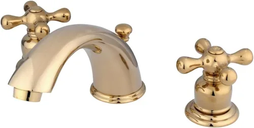 Miniatura 6 de Kingston Brass KB971X - Grifo de lavabo victoriano con mango cruzado, cromo pulido, centro ajustable de 8 pulgadas