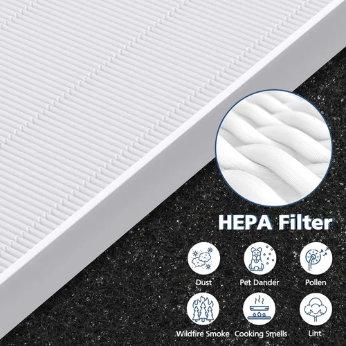 Miniatura 4 de C545 Filtro de repuesto HEPA S compatible con purificador de aire Winix C545, reemplaza a la parte 1712-0096-00 y 2522-0058-00, 1 filtro HEPA + 4