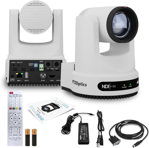 Miniatura 8 de PTZOptics Move 4K 20x Cámara PTZ de seguimiento automático con luz Tally integrada, reducción de ruido 3D y modos avanzados de balance de blancos