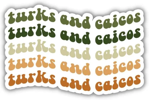 Miniatura 9 de Turks and Caicos Retro Travel Sticker, Multiple Colors, Vinyl Laptop, Water Bottle, Planner Journal Sticker, Places I've Been, Luggage Decal