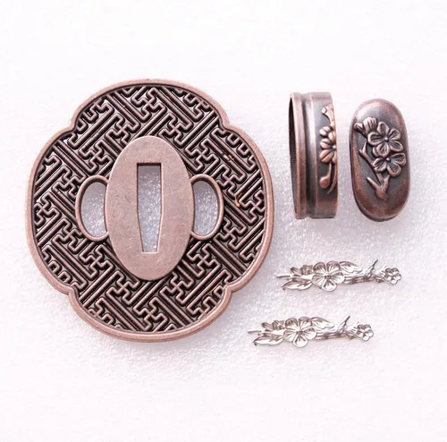 Miniatura 37 de Espada samurái japonesa KOSHIRAE – TSUBA FUCHI KASHIRA MENUKI 68-100