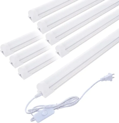 Miniatura 10 de Luminaria de tienda de 4 pies T8 LED , de 24 vatios integrado de T8 LED tubo de luz, luz blanca súper brillante 6500K, cubierta lechosa, con cable