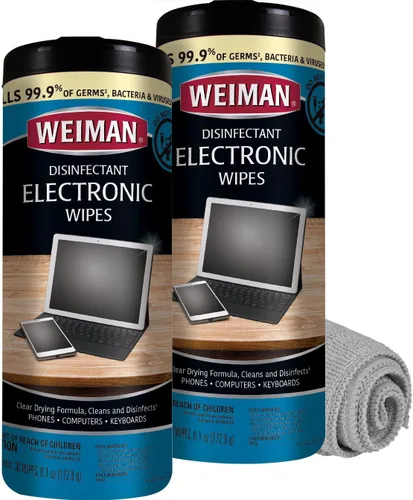 Weiman Toallitas desinfectantes para electrónica y pantalla: limpia y desinfecta de forma segura tu teléfono, laptop, teclado, tabletas, lente,