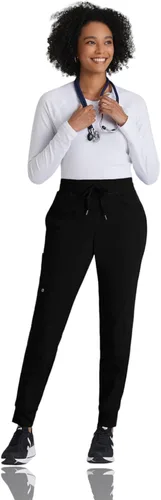 Miniatura 4 de Barco One Pantalón deportivo, pantalón quirúrgico de altura media, con tejido elástico de 4 vías y 3 bolsillos, para mujer