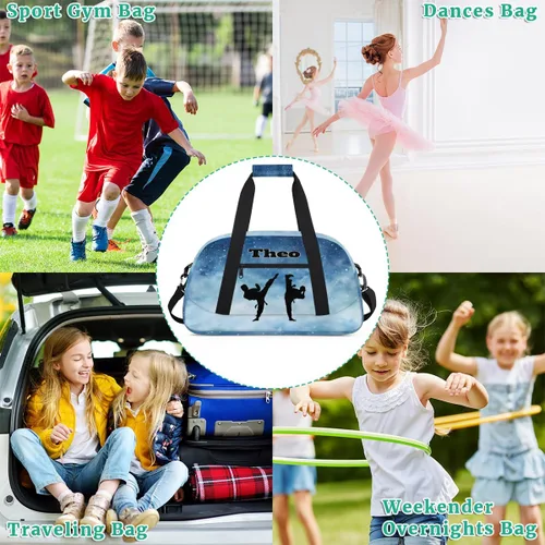 Miniatura 7 de Bolsas de lona deportivas personalizadas para niños, bolsa de entrenamiento personalizada para gimnasio, bolsa de entrenamiento con nombre