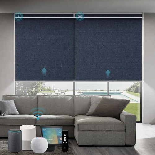 Miniatura 13 de SmartWings Persianas Motorizadas con Sombras para Ventana Control Remoto Funciona con Thread Apple Homekit Z-Wave Alexa 100% Blackout de Doble Cara