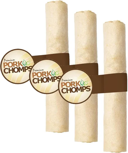 Miniatura 13 de Pork Chomps Masticables de piel de cerdo asada para perros, rollos de 8 pulgadas, 5
