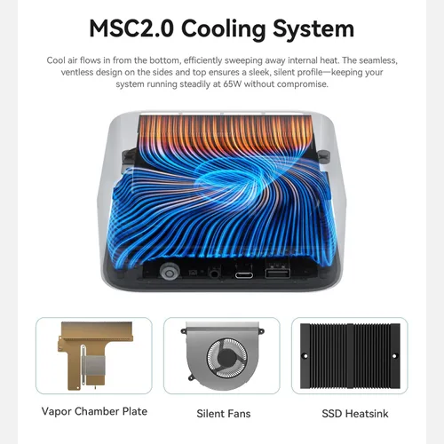 Miniatura 7 de Beelink Mini PC SER9 MAX, AMD Ryzen 7 H 255 (hasta 4.9 GHz) 8C/16T, mini computadora de escritorio 64 GB DDR5 RAM 1 TB PCIe4.0 SSD, PC