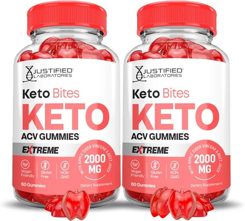 Miniatura 9 de Keto Bites Keto ACV Gummies Fórmula Extrema 2000 mg Vegano Sin OGM con Jugo de Granada Raíz de Remolacha B12 60 Gummys