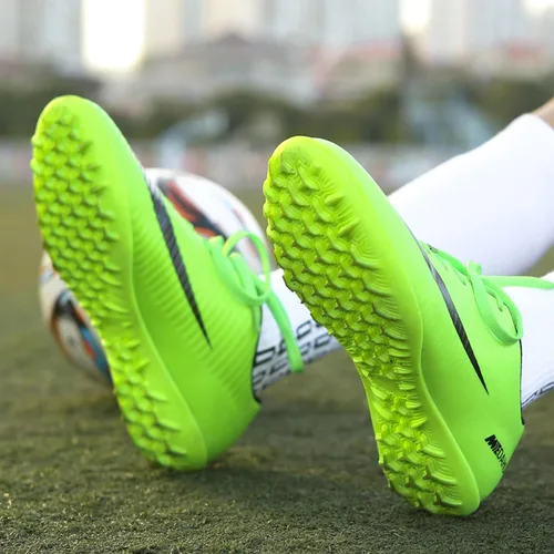 Miniatura 9 de UYO Men's Soccer Shoes Football Cleats Low-Tops Lace-Up Non-Slip Spikes Indoor Futsal Turf Sneaker