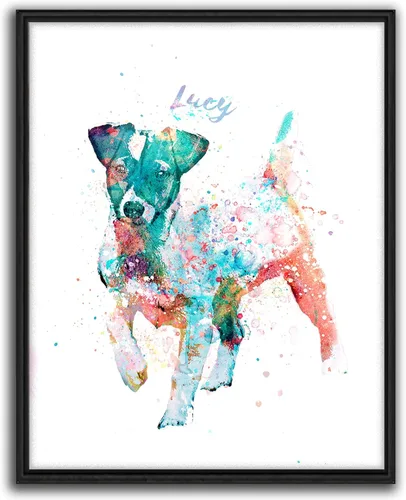 Miniatura 34 de Personal-Prints Regalo de arte personalizado para pared de perro, impresión artística moderna personalizada única de estilo acuarela La raza