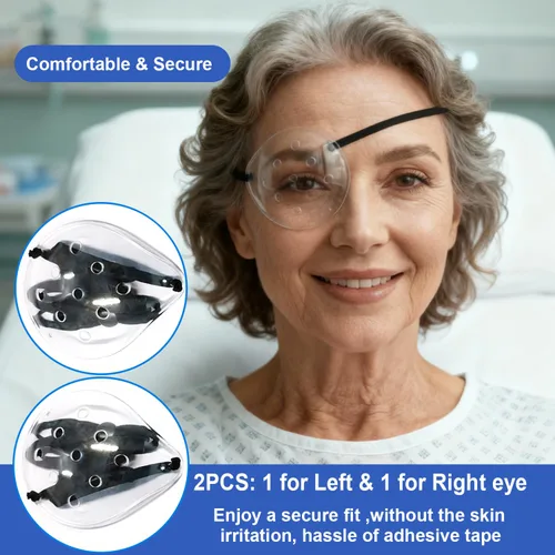 Miniatura 5 de AMZVIO Protector ocular transparente después de cirugía de cataratas, paquete de 2, parches protectores transpirables para adultos y niños, cubierta