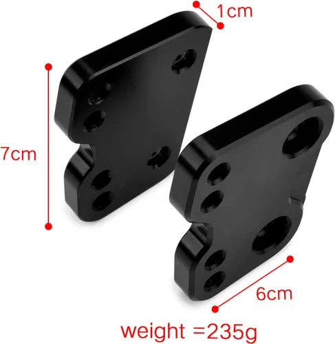 Miniatura 5 de Accesorios para motos Estriberas delanteras Reposapiés ajustables compatible con Suzuki GIXXER SF250 250 SF/GIXXER 250 2019-20-21-2022 (negro)