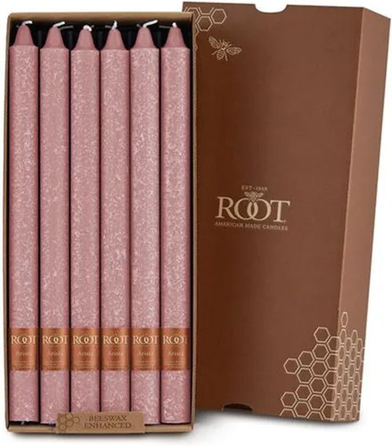 Miniatura 14 de Root Candles Velas de Cena Sin Aroma Juego de Velas en Caja de Mezcla Premium de Cera de Abeja, 9 Pulgadas, Rosa Polvoriento, 4 Unidades Rosa