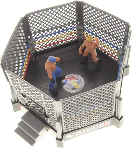 Miniatura 7 de Smack, anillo de escenario de lucha libre con 12 figuras mejoradas de 6 x 6 pulgadas