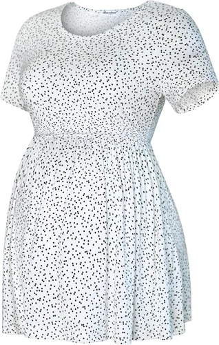 Miniatura 6 de Bearsland Tops de maternidad manga corta cuello redondo lactancia camisa ropa de embarazo