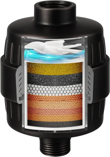 Miniatura 11 de Yodel Filtro de ducha para agua dura, filtro de cabezal de ducha de 25 etapas que elimina el cloro para el cabello y la piel, reduce la piel seca