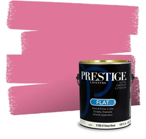 Miniatura 630 de Prestige Paints Pintura exterior e imprimación en uno, 1 galón, plano, coincidencia comparable de Valspar* Amber Rose*