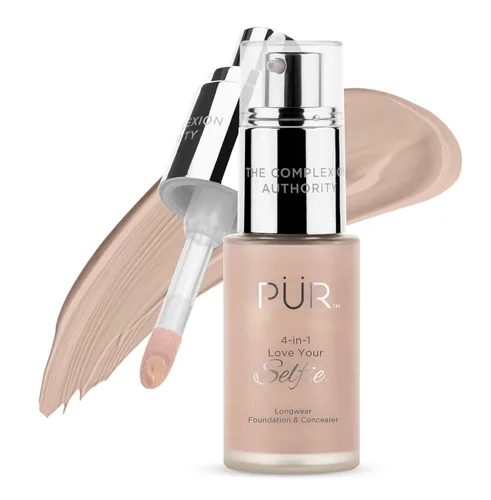 Miniatura 13 de PÜR MINERALS 4-in-1 Love Your Selfie Foundation & Concealer - Longwear Medium-to-Full Coverage Liquid Makeup Foundation with Hydrating Blend for