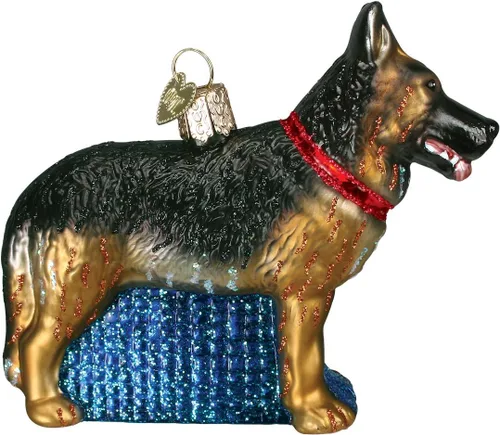 Miniatura 12 de Old World Christmas Golden Retriever - Adorno de cristal soplado para árbol de Navidad, decoración navideña artesanal, colección de perros