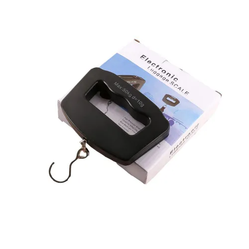 Miniatura 5 de Báscula de equipaje, mango grande, báscula electrónica de equipaje, transporte de alta precisión, 110 lbs50 kg, gancho gira 360, equipaje