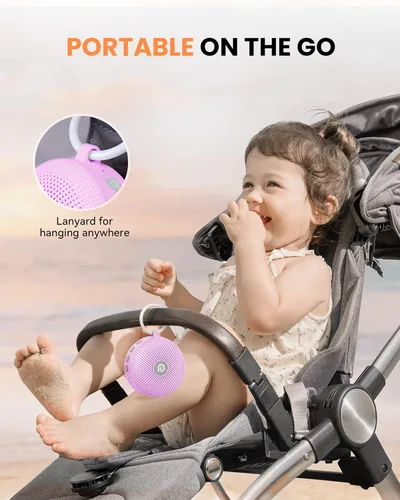 Miniatura 5 de Dreamegg Calmante de Sueño para Bebé - Máquina Portátil de Ruido Blanco Máquina de Sonido para Bebé, Cuenta con Batería Potente, 21 Sonidos Púrpura