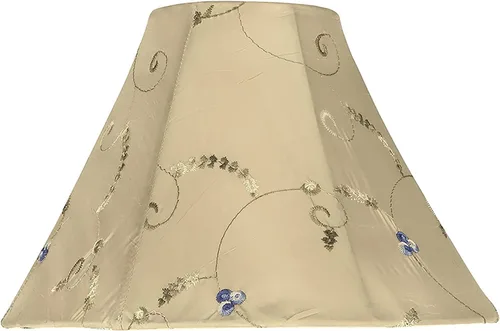 Miniatura 10 de Aspen Creative 58053A Bell Uno - Pantalla de lámpara en gasa blanca, 7 pulgadas superior x 14 pulgadas inferior x 11 pulgadas de altura inclinada