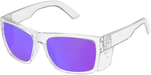 Miniatura 21 de Lentes de sol de seguridad para hombre, negro mate, lentes de sol de seguridad polarizados, cumplen con las normas ANSI Z87+, protección UV