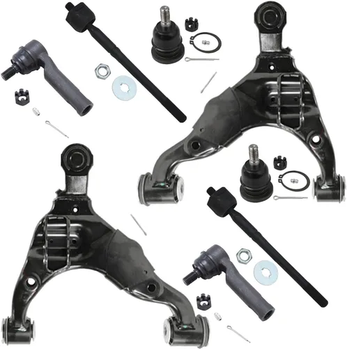 Miniatura 354 de Detroit Axle - Kit de brazos de control de extremo delantero de 8 piezas para Dodge Dakota 00-04, Durango 00-03, 4 brazos de control superior e
