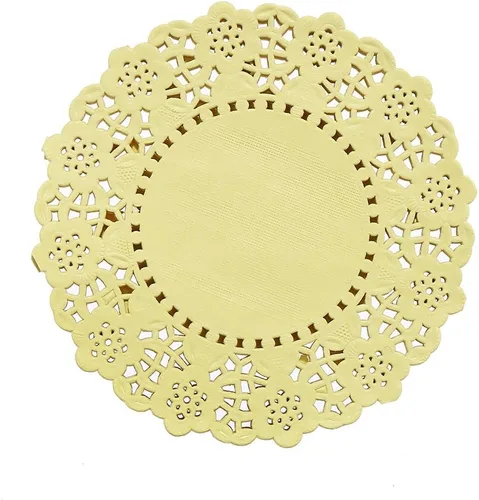 Miniatura 8 de DECORA Tapones redondos de encaje de papel azul de 3.5 pulgadas para decoración de vajilla, paquete de 100