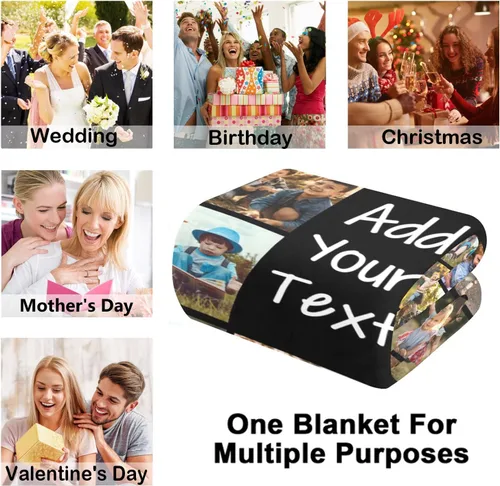 Miniatura 12 de Mantas personalizadas con foto, manta de fotos personalizada, mantas personalizadas con imagen, regalos personalizados para mujeres, hombres