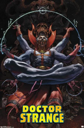 Miniatura 11 de Trends International Marvel Comics Doctor Strange - Póster de pared meditando, 14.725 x 22.375 pulgadas, versión enmarcada de madera de granero