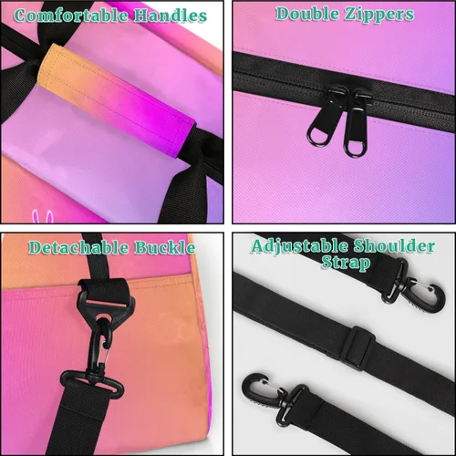 Miniatura 4 de Bolsa deportiva personalizada para niñas, bolsa de gimnasio personalizada para niños, bolsa de lona de viaje personalizada con nombre, bolsas de fin