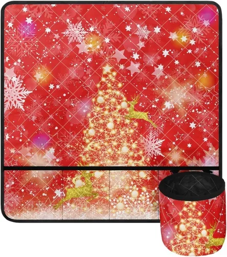 Miniatura 25 de Tapete para máquina de coser de teñido anudado con bolsillos, impermeable, organizador para máquina de coser para reducir el ruido, tapete protector