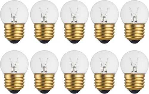 Miniatura 10 de OHLECTRIC Bombillas de luz nocturna, bombillas incandescentes rojas de cerámica (paquete de 10) – S11 bombilla regulable 7.5 W E26 base media 40