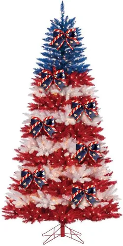 Miniatura 5 de ALIBBON 10 lazos patrióticos para corona, lazos de corona del 4 de julio, lazos de estrella a rayas diagonales, adornos de corona para decoración
