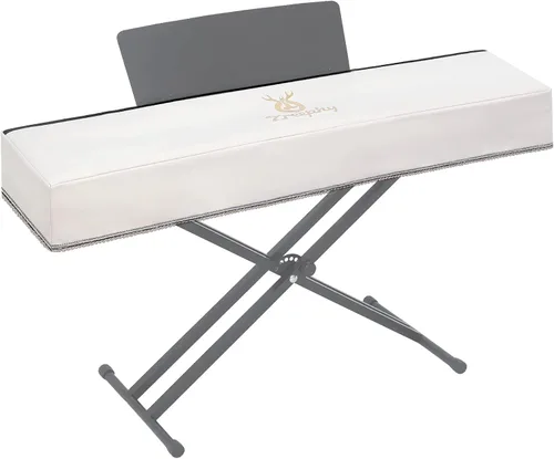 Cubierta antipolvo para teclado de piano de 88 teclas con soporte de música, apertura de cremallera, cubierta a prueba de polvo compatible con
