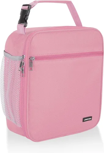 Miniatura 20 de Lovoeo Lonchera Bolsa de almuerzo para hombres mujeres Lonchera aislada Bolsas de almuerzo para Trabajo Picnic Viajes (azul bebé)